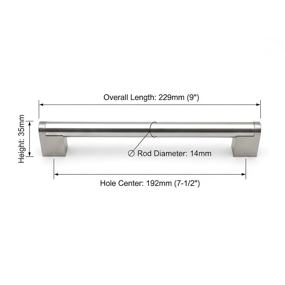 Modern Drawer Pulls Brushed Nickel Cabinet Pulls - Multiple Sizes