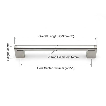 Modern Drawer Pulls Brushed Nickel Cabinet Pulls - Multiple Sizes