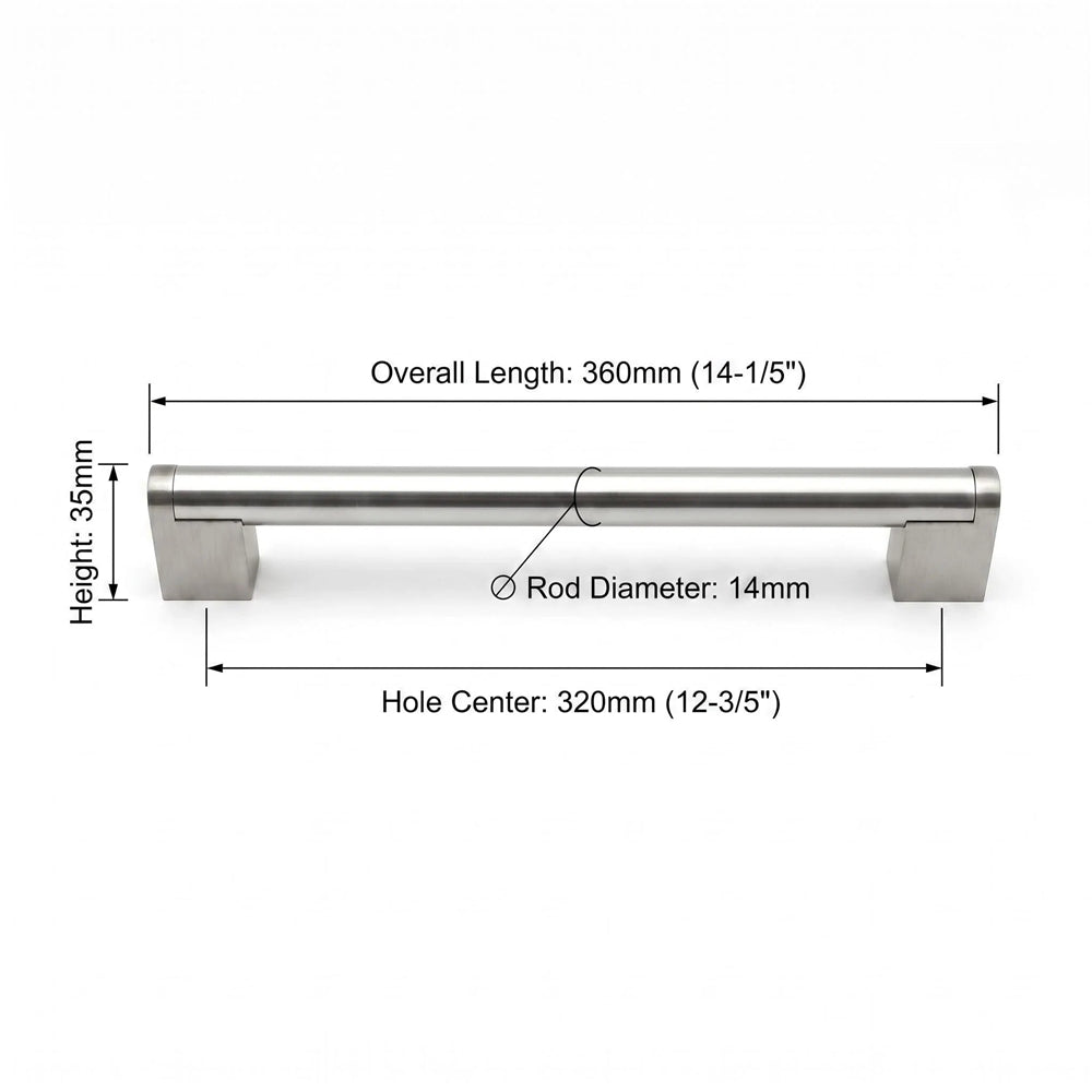 Modern Drawer Pulls Brushed Nickel Cabinet Pulls - Multiple Sizes