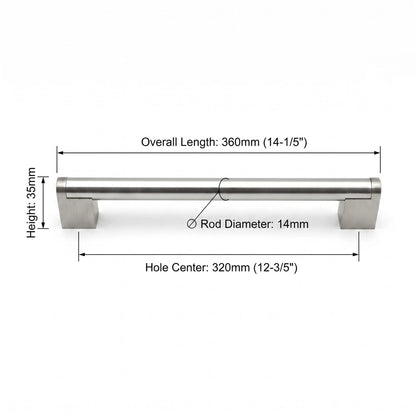 Modern Drawer Pulls Brushed Nickel Cabinet Pulls - Multiple Sizes