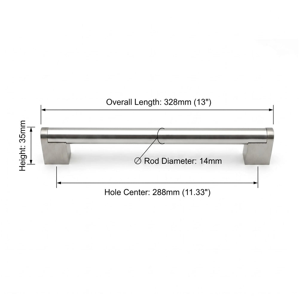 Modern Drawer Pulls Brushed Nickel Cabinet Pulls - Multiple Sizes