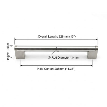 Modern Drawer Pulls Brushed Nickel Cabinet Pulls - Multiple Sizes