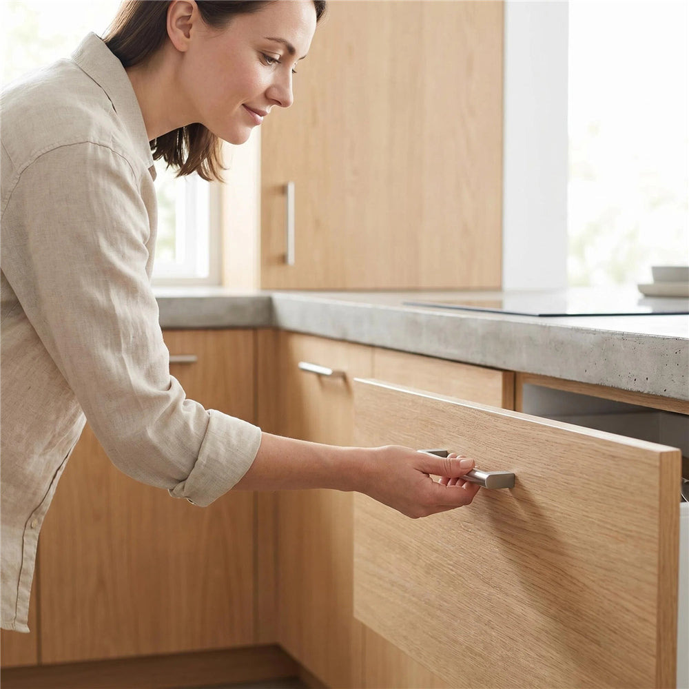Modern Drawer Pulls Brushed Nickel Cabinet Pulls - Multiple Sizes