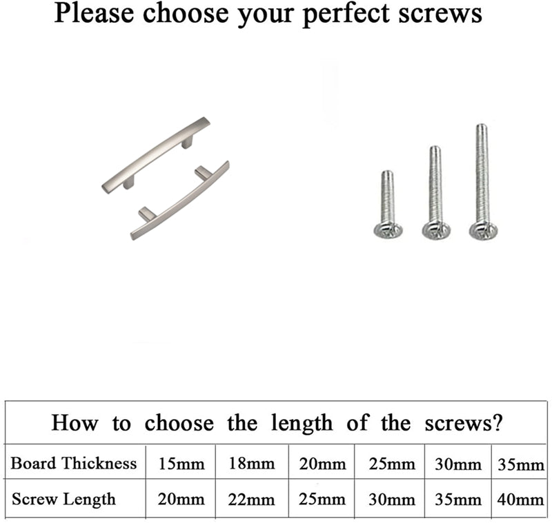 Brushed Nickel Cabinet Pulls，3"(76mm) Hole Centers Cabinet Handles Hardware Modern Arch Bar Drawer Pulls