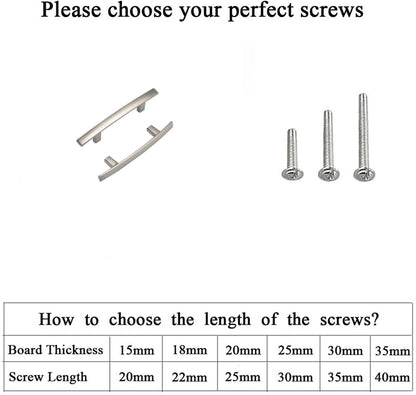 Brushed Nickel Cabinet Pulls，3"(76mm) Hole Centers Cabinet Handles Hardware Modern Arch Bar Drawer Pulls