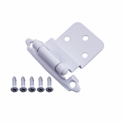 10 Pairs 3/8" Inset Matte Black Cabinet Hinge，Offset Self Closing Black Cabinet Hinges(10 Pairs - 20 Pcs)