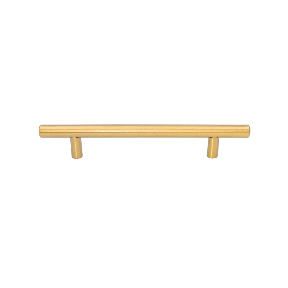 6"(152mm) Center To Center Brushed Brass Cabinet Pulls (8-1/2" Length，Gold)