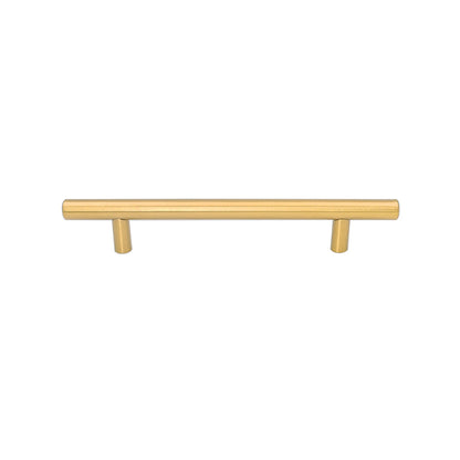 6"(152mm) Center To Center Brushed Brass Cabinet Pulls (8-1/2" Length，Gold)