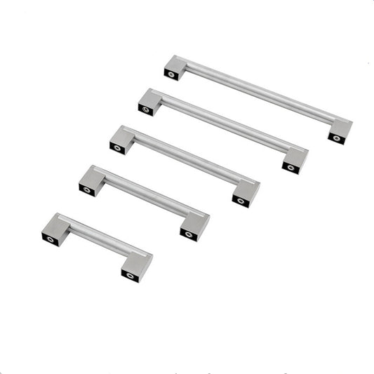 Brushed Nickel Cabinet Pulls Modern Drawer Pulls - Large Size - Hole Centers(3.5,3.75,4",4.5,5",6.25",7.5",8.8",10",11.33")