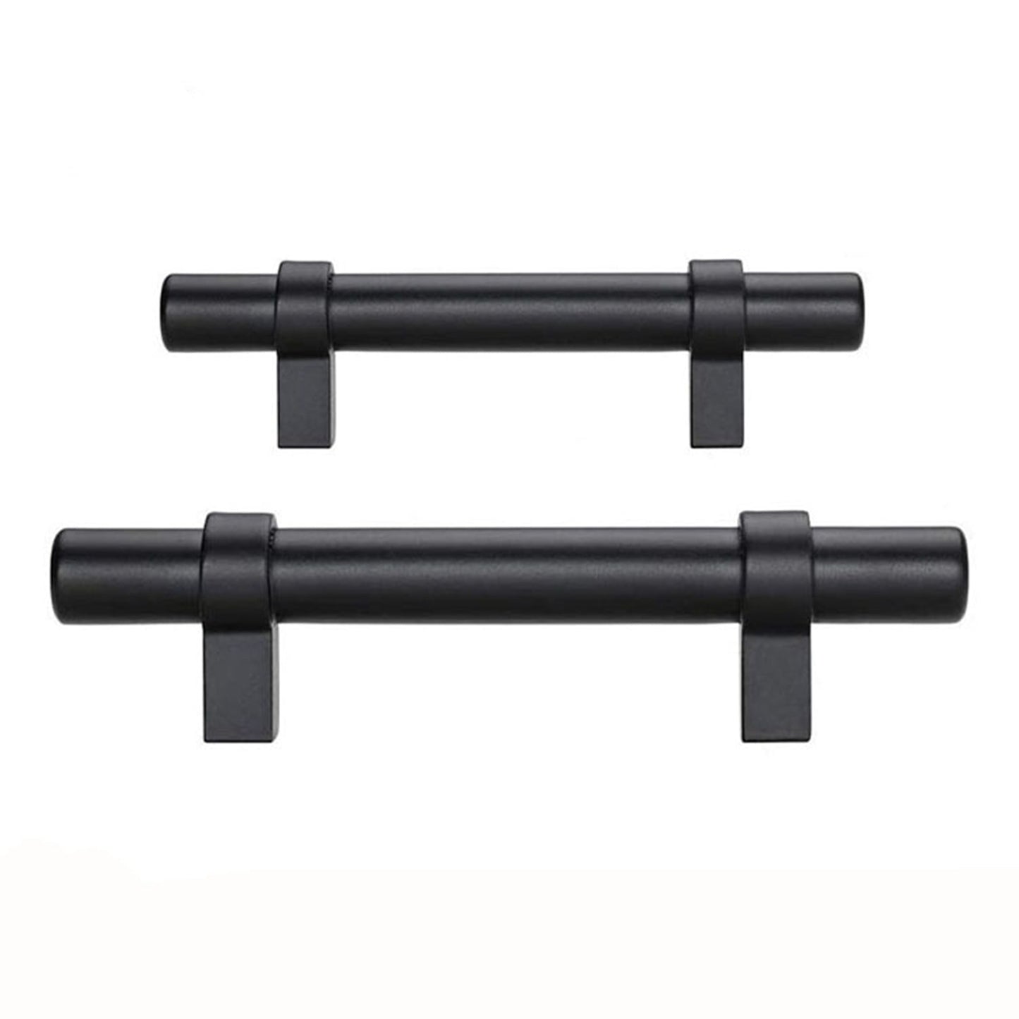 Black Modern Cupboard Handles Stainless Steel Pulls - Round Shape Series - Hole Centers(Single Hole, 3",3.5,3.75,4",5",6.25",7.5",8.8",10")