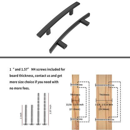 3.75 inch(Center to Center) Matte Black Kitchen Drawer Pulls Arch Cabinet Handles