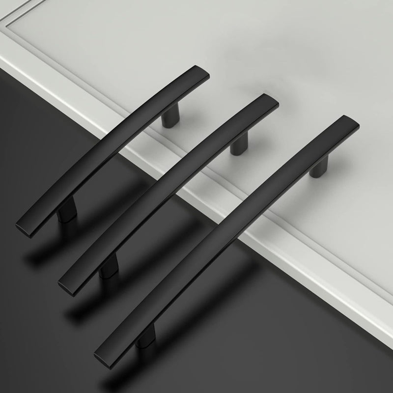 5 inch(Center To Center) Matte Black Kitchen Drawer Pulls Arch Cabinet Handles