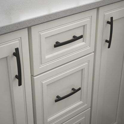 5 inch(Center To Center) Matte Black Kitchen Drawer Pulls Arch Cabinet Handles