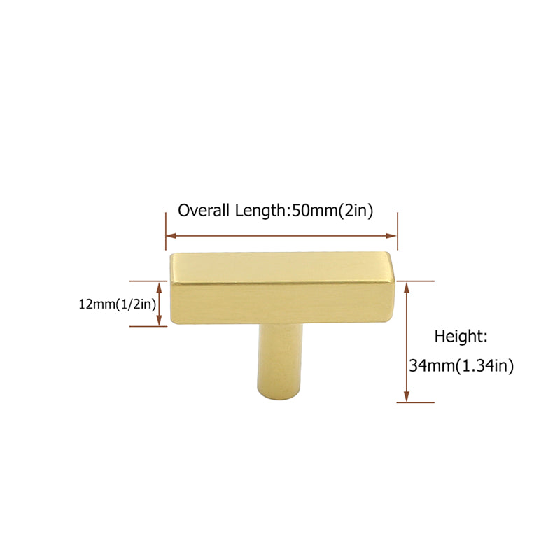 2 Inch Brass Cabinet Knobs Gold Drawer Knobs