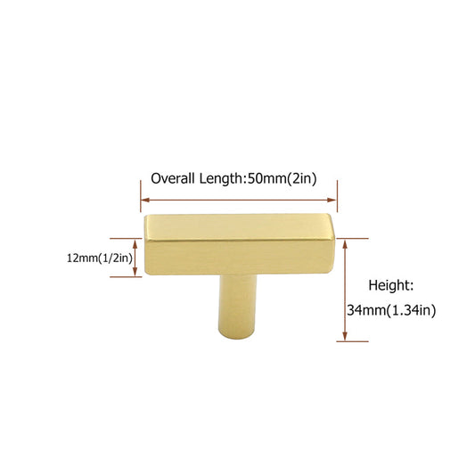 2 Inch Brass Cabinet Knobs Gold Drawer Knobs