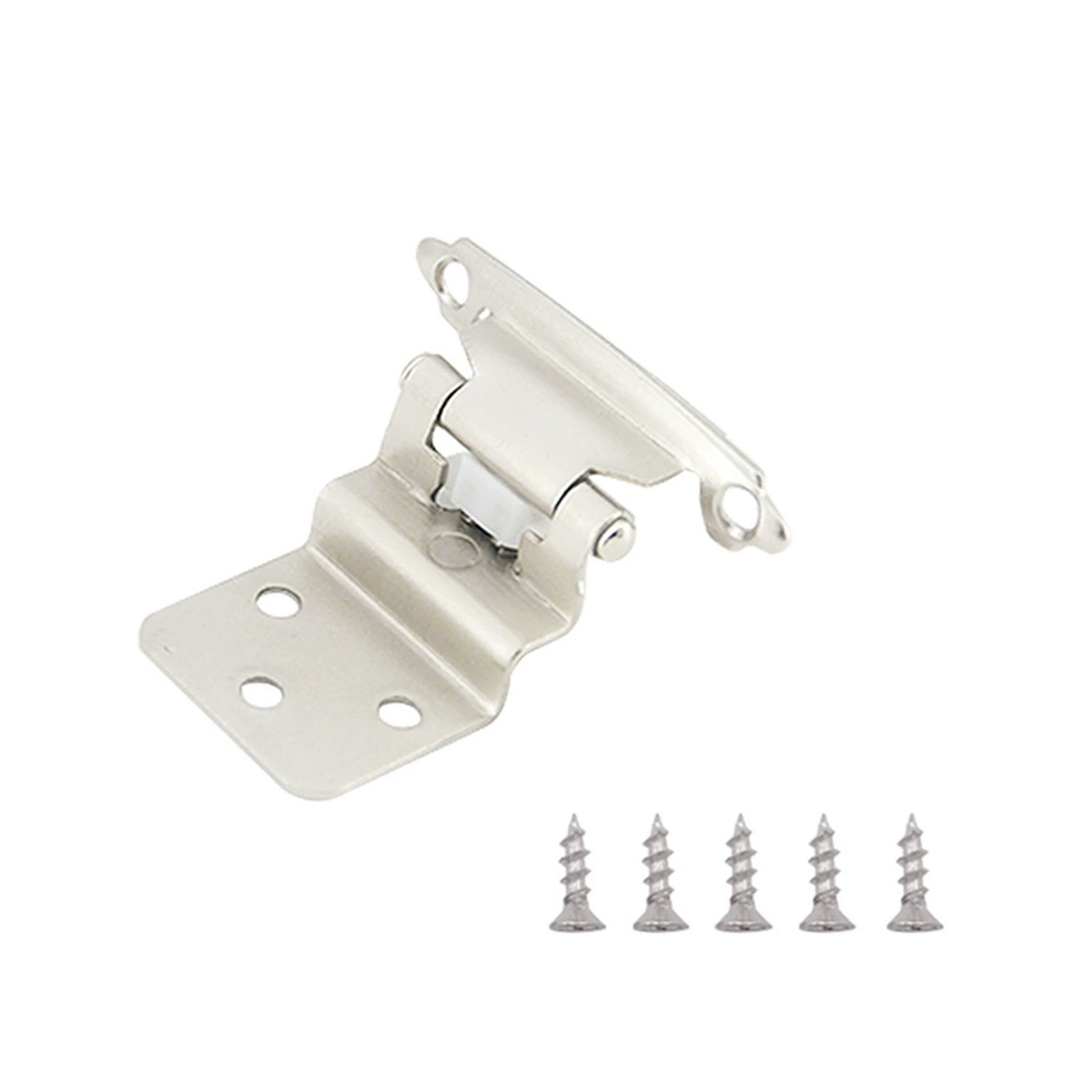 10 Pairs 3/8" Inset Matte Black Cabinet Hinge，Offset Self Closing Black Cabinet Hinges(10 Pairs - 20 Pcs)