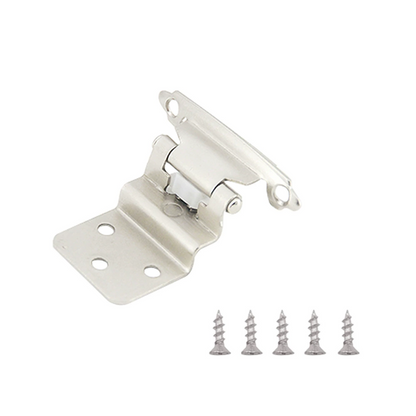 1 Pairs 3/8" Inset Matte Black Cabinet Hinge，Offset Self Closing Black Cabinet Hinges(1 Pairs - 2 Pcs)