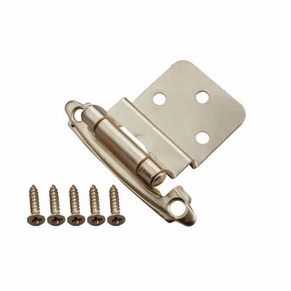 10 Pairs 3/8" Inset Matte Black Cabinet Hinge，Offset Self Closing Black Cabinet Hinges(10 Pairs - 20 Pcs)