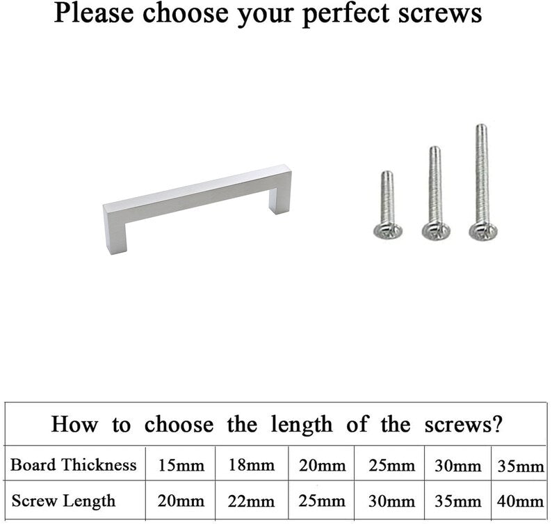 4-1/2 inch(115mm) Hole Center Cabinet Pulls Square Cabinet Handles for Kitchen Stainless Steel Brushed Nickel Drawer Pulls (5" Length）