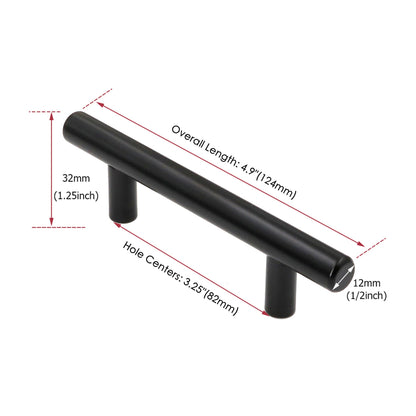 3.25 INCH(Center To Center) MATTE BLACK CABINET PULLS (3.25", CUSTOMIZED SIZE)