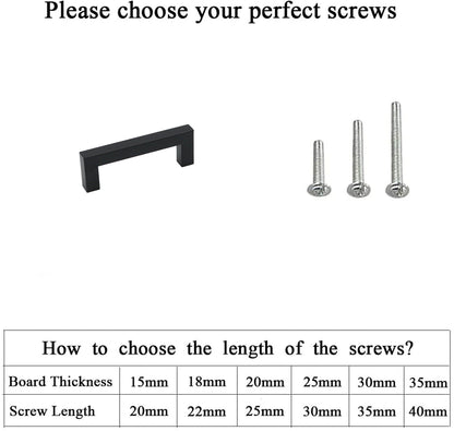 30 Pack 3.25 Inch(Center To Center) Matte Black Cabinet Pulls (3.25", Customized Size)