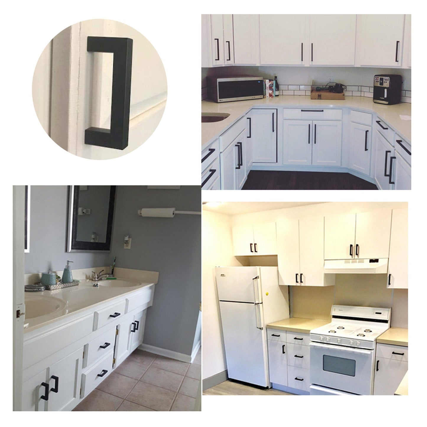 15 Pack 3.25 Inch(Center To Center) Matte Black Cabinet Pulls (3.25", Customized Size)