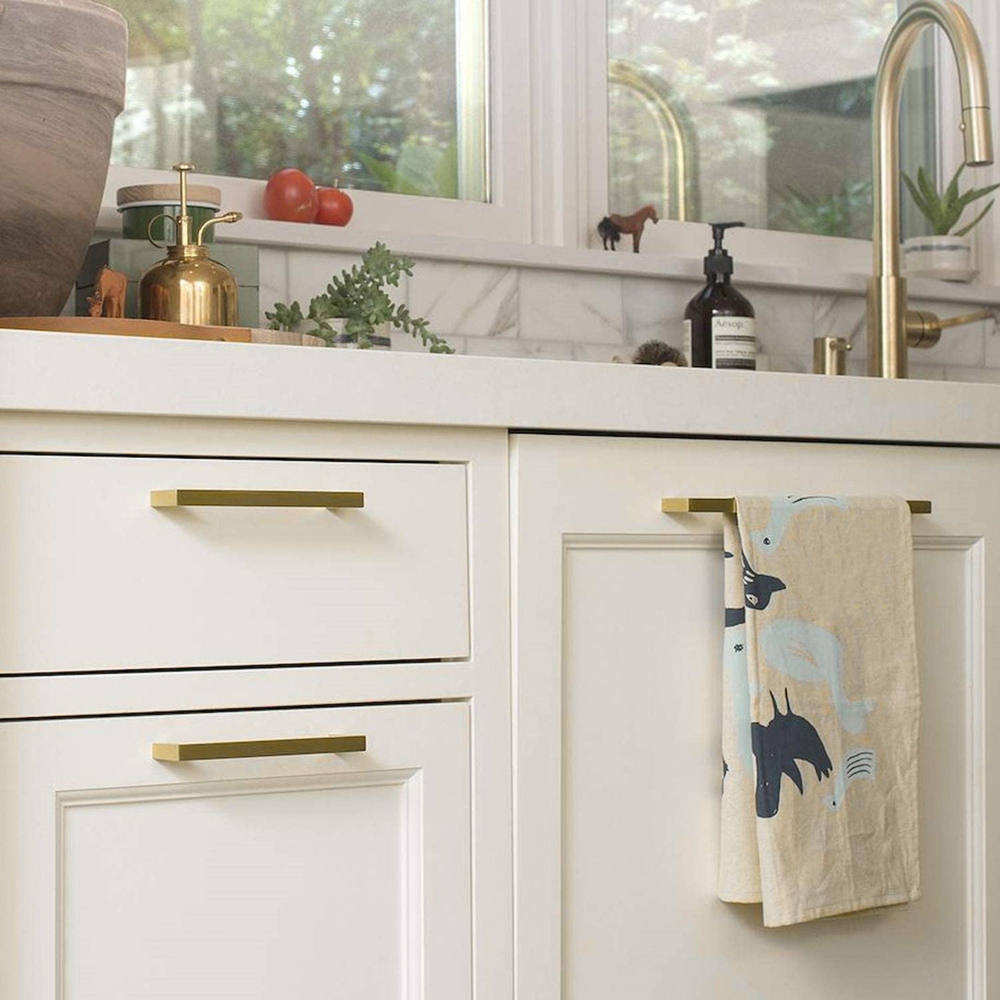 25 Pack 3.25 Inch(Center To Center) Brushed Brass Cabinet Pulls (3.25", Customized Size)