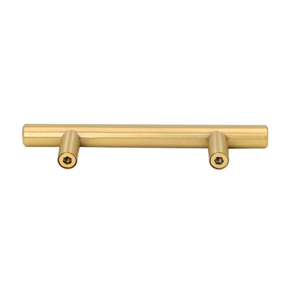 100 Pack 3.25 Inch(Center To Center) Brushed Brass Kitchen Cabinet Pulls (82mm，Customized Size)