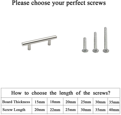 30 Pack 3.25 Inch(Center To Center) Brushed Nickel Cabinet Handles (3.25"，Customized Size)