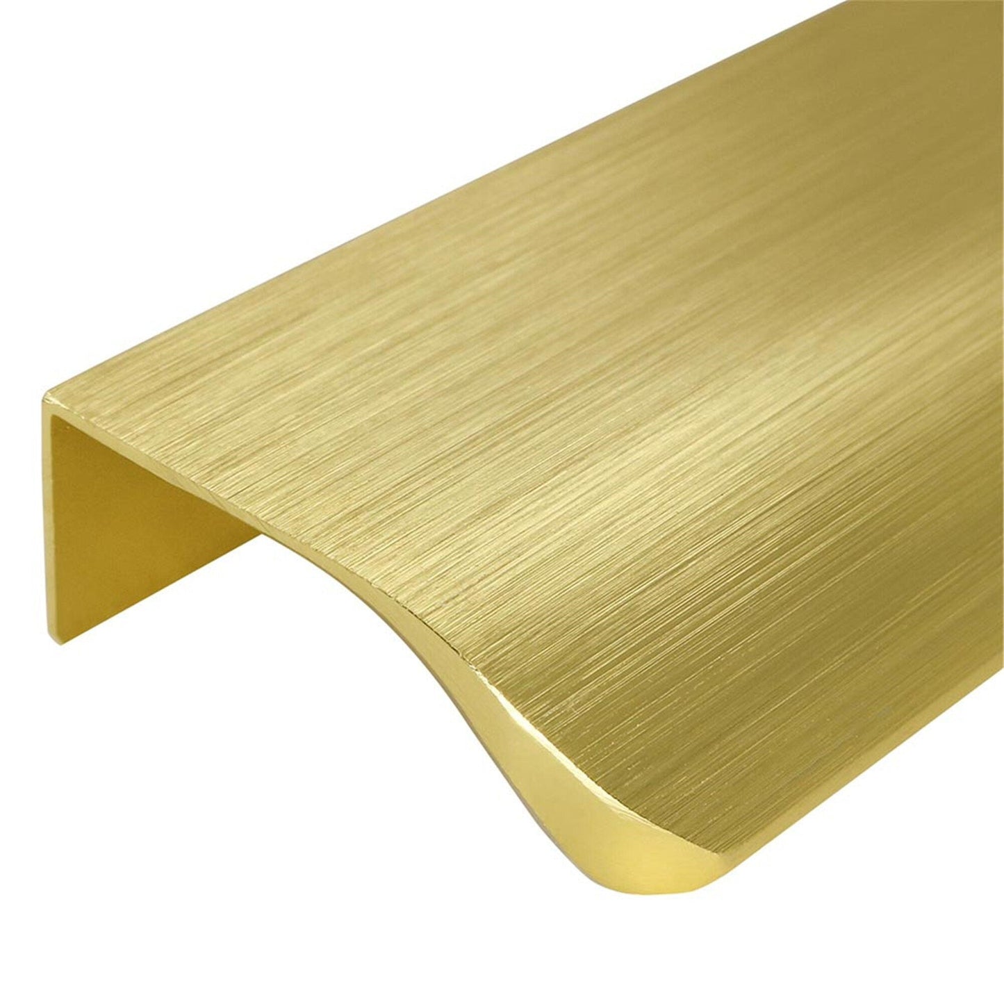 Modern Finger Edge Pulls Tab Pull 150mm/5.91" Length Finger Drawer Pulls (Brushed Brass)