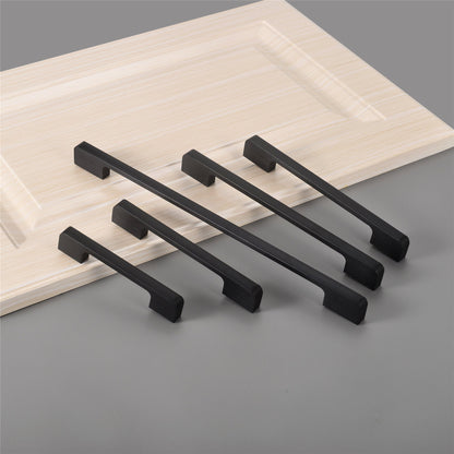 3.75"(Center To Center) Modern Cabinet Door Handles Aluminum Alloy Pulls (96mm，Black)