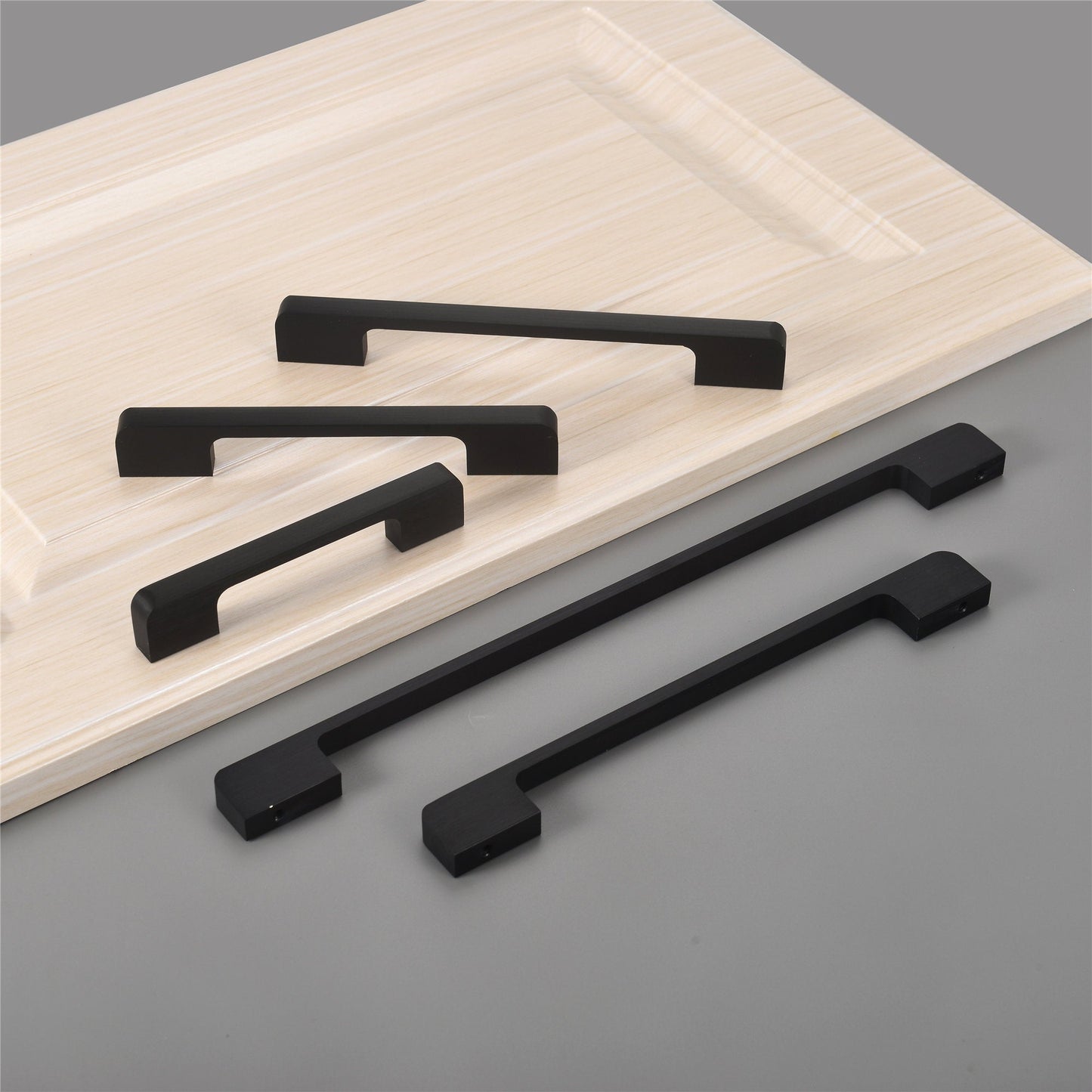 3.75"(Center To Center) Modern Cabinet Door Handles Aluminum Alloy Pulls (96mm，Black)