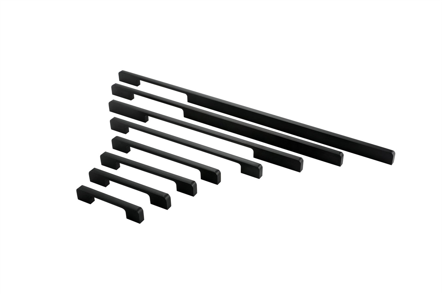 3.75"(Center To Center) Modern Cabinet Door Handles Aluminum Alloy Pulls (96mm，Black)