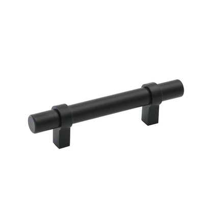 Black Modern Cupboard Handles Stainless Steel Pulls - Round Shape Series - Hole Centers(Single Hole, 3",3.5,3.75,4",5",6.25",7.5",8.8",10")