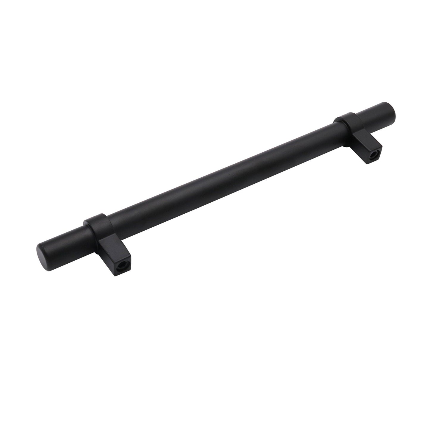 Flat Black Stainless Steel Kitchen Cupboard Handles - 6.25" (160mm) Hole Centers