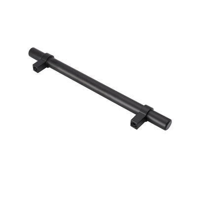 Flat Black Stainless Steel Kitchen Cupboard Handles - 6.25" (160mm) Hole Centers