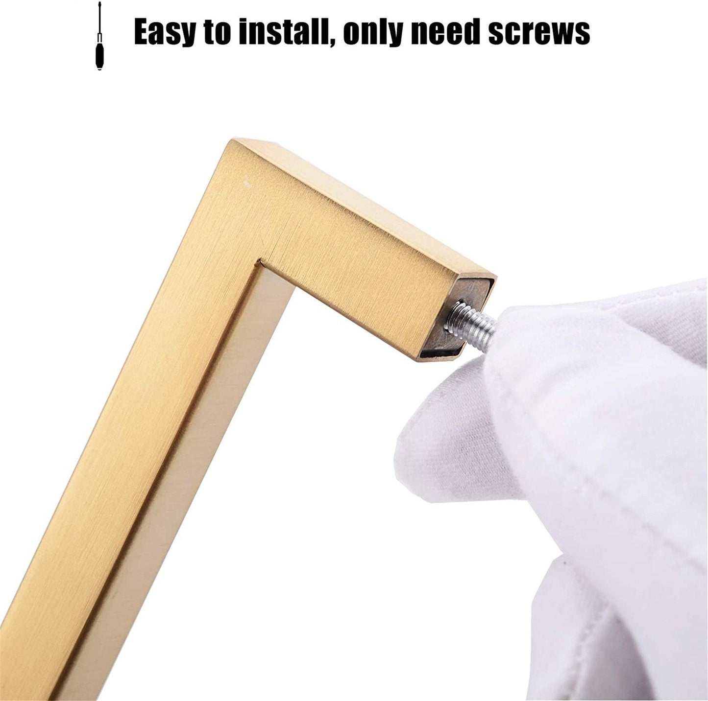 18 Inch(Center To Center) Modern Cabinet Handles (458mm，Brushed Brass)