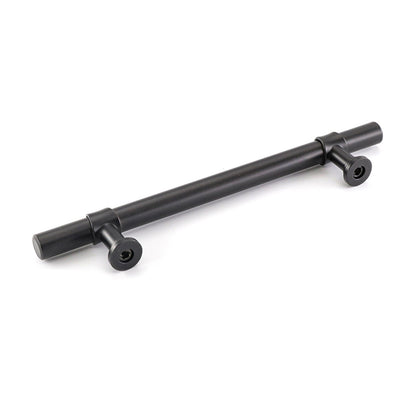6.25in Black Drawer Pulls Kitchen Cabinet Handles - Matte Black T Bar Handle Pull - 6.25" (160mm) Hole Centers, 8.8" Overall Length