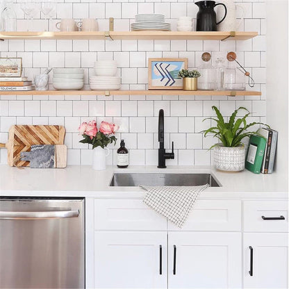 6-1/4 inch Hole Center Black Cabinet Pulls，Drawer Pulls Black Cabinet Handles for Kitchen Matte Black Cupboard Handles