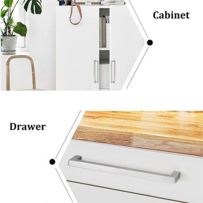 Brushed Nickel Drawer Pulls 6-1/4 inch(160mm) Hole Center，Modern Cabinet Hardware Bar Pulls for Drawer Cabinets Cupboard