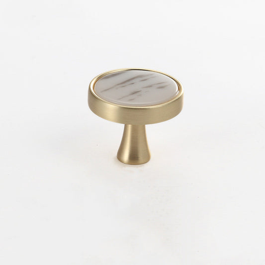 Brushed Brass Dresser Knobs，Zinc Alloy Drawer Knobs，Gold Drawer Knobs Pulls Suitable for Kitchen Cabinets Cupboard(Stripes Pearl)