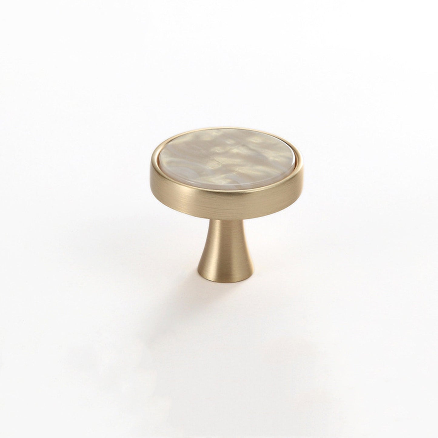 Brushed Brass Dresser Knobs，Zinc Alloy Drawer Knobs，Gold Drawer Knobs Pulls Suitable for Kitchen Cabinets Cupboard (Black Pearl)