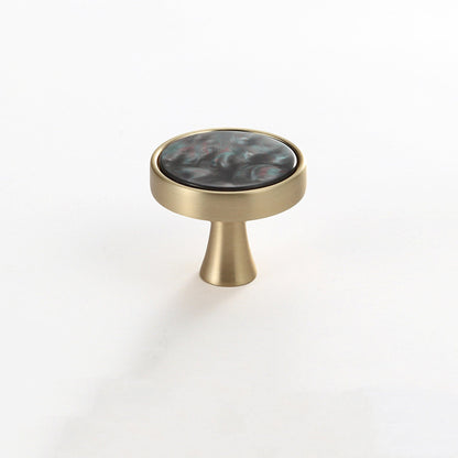 Brushed Brass Dresser Knobs，Zinc Alloy Drawer Knobs，Gold Drawer Knobs Pulls Suitable for Kitchen Cabinets Cupboard(Stripes Pearl)
