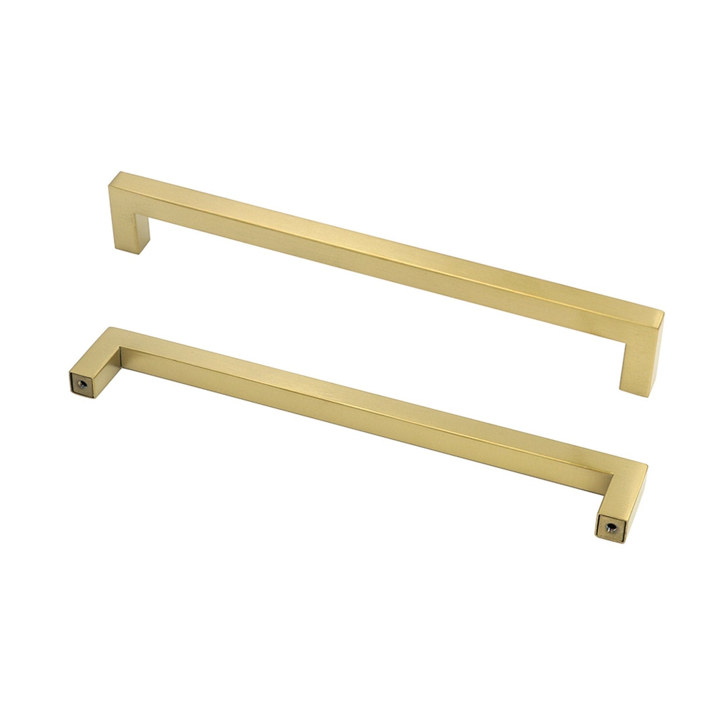 8.8in Cabinet Handle Brushed Brass Drawer Pulls，Brass Drawer Pulls Handles for Dresser Drawers(224mm, Hole Centers)