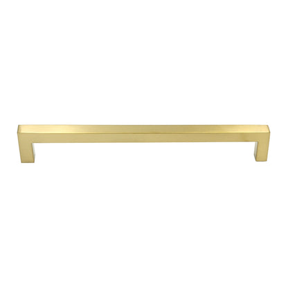 8in Cabinet Handle Brushed Brass Drawer Pulls，Brass Drawer Pulls Handles for Dresser Drawers(204mm, Hole Centers)
