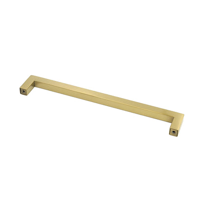 8in Cabinet Handle Brushed Brass Drawer Pulls，Brass Drawer Pulls Handles for Dresser Drawers(204mm, Hole Centers)