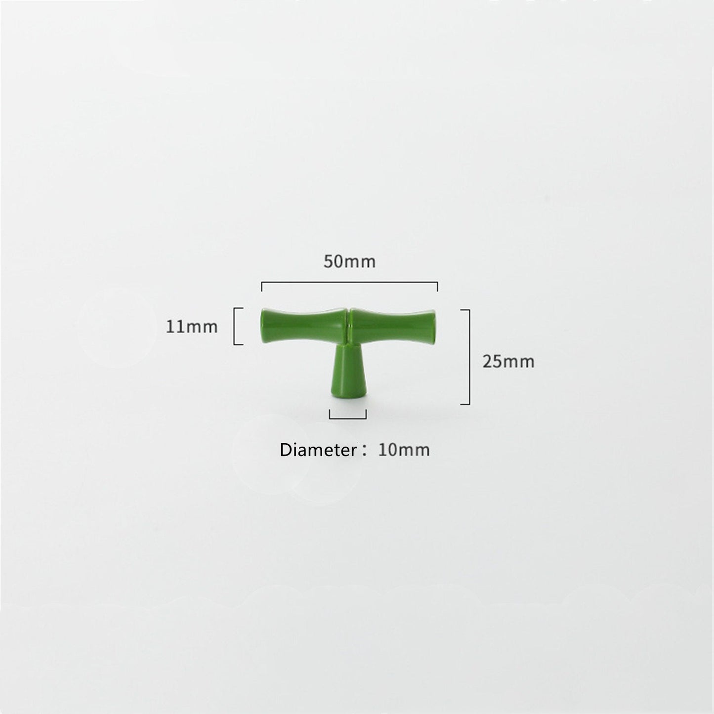Bamboo Shape Solid Zinc Alloy Cabinet Knobs Handles - Bamboo Shape Series - Hole Centers(T-Bar Knob，96mm，128mm)