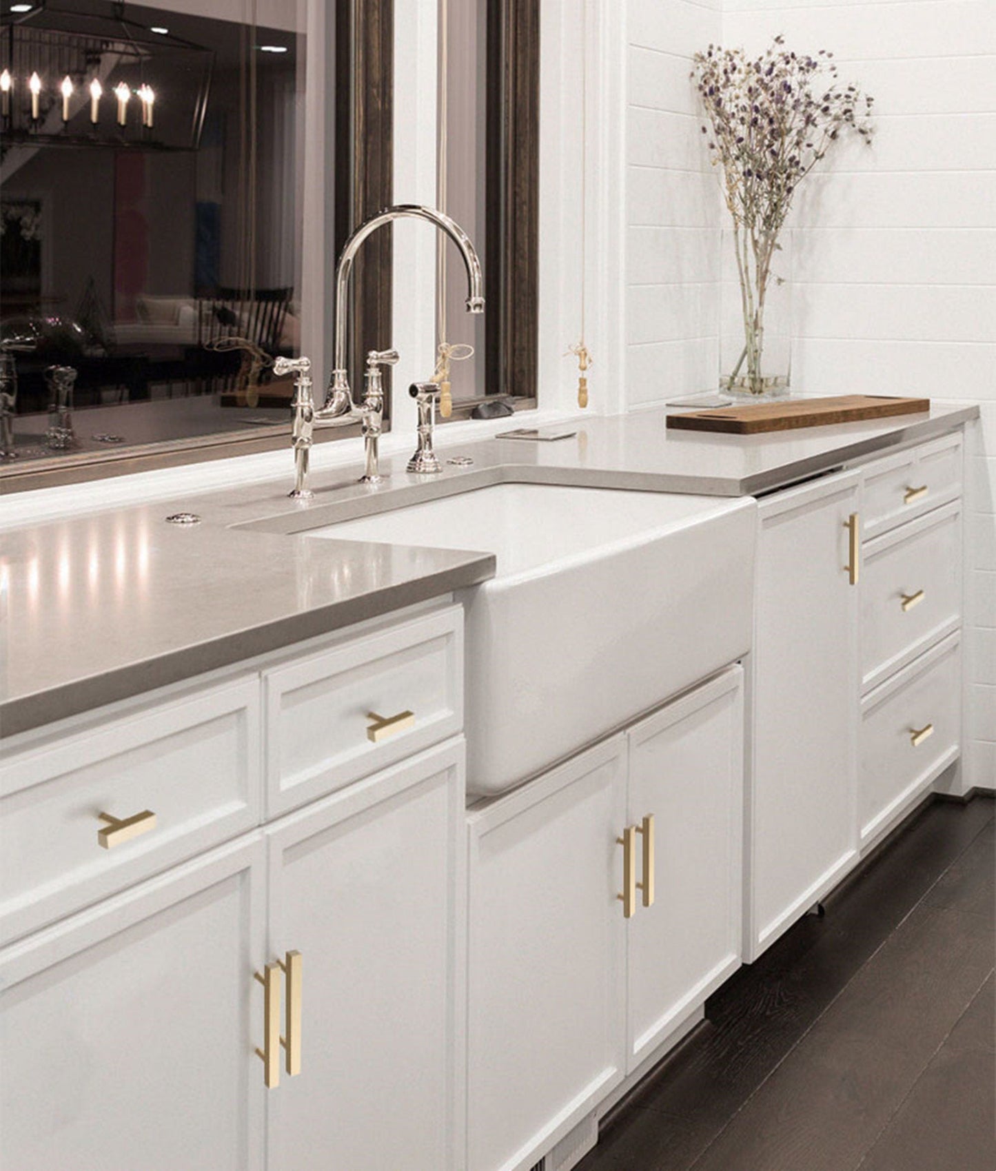 3.75 Inch Brushed Gold Cabinet Pulls Kitchen Cabinet Handles，Made of Stainless Steel，Ideal for Cabinet，Drawer，Cupboard and Wardrobe