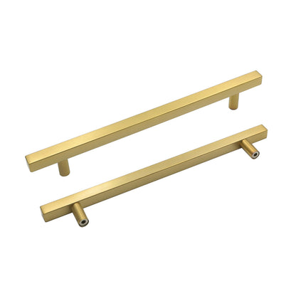 Brushed Brass Cabinet Pulls Gold Cabinet Pulls - 7-1/2" Inch (192mm) Hole Centers