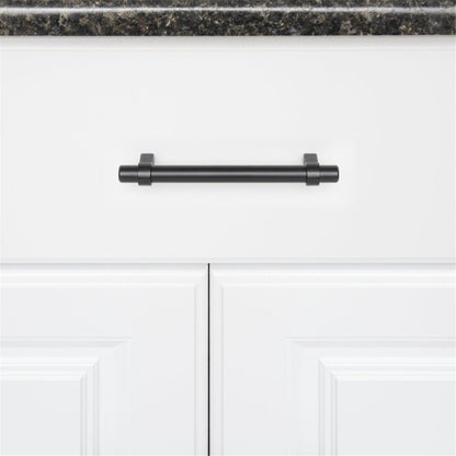 Black Modern Cupboard Handles Stainless Steel Pulls - Round Shape Series - Hole Centers(Single Hole, 3",3.5,3.75,4",5",6.25",7.5",8.8",10")